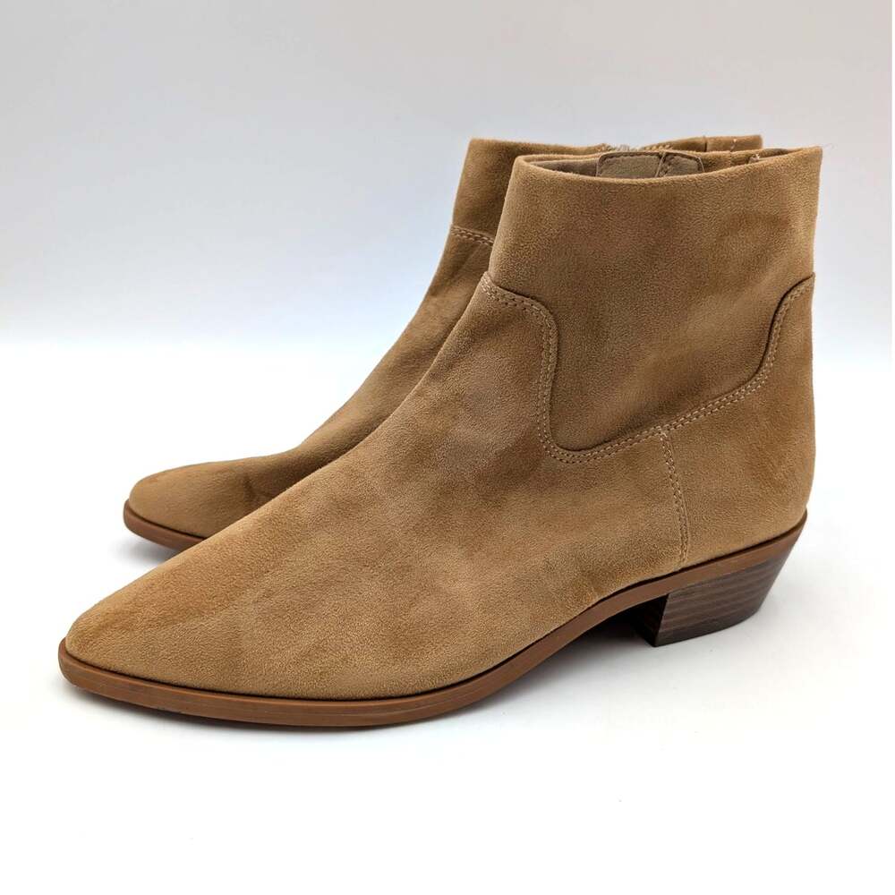 Nordstrom Rack Reagan Ankle Bootie Side Zip Women's Tan Size US8M EU38